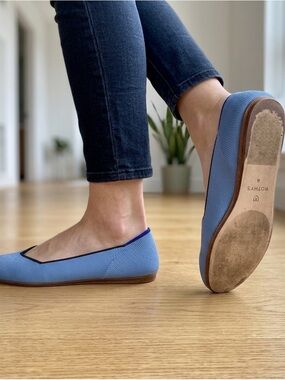 Rothy’s The Point Blue Pointed Toe Flats - Size 9